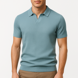 Men’s Textured Knit Polo Shirt
