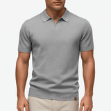 Men’s Textured Knit Polo Shirt