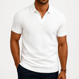 Men’s Textured Knit Polo Shirt