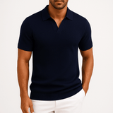 Men’s Textured Knit Polo Shirt