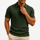 Men’s Textured Knit Polo Shirt