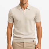 Men’s Textured Knit Polo Shirt