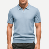Men’s Textured Knit Polo Shirt
